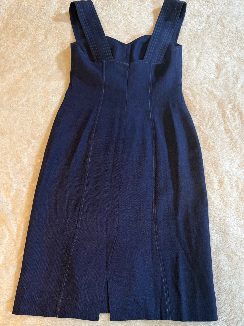 Rebecca Taylor Navy Sleeveless Midi Dress - Picture 7 of 8